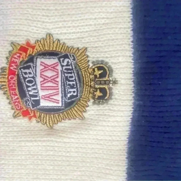 NFL Cliff Engle Vintage Sweater Mens Size XL Super Bowl XXIV New Orleans - Picture 2 of 5